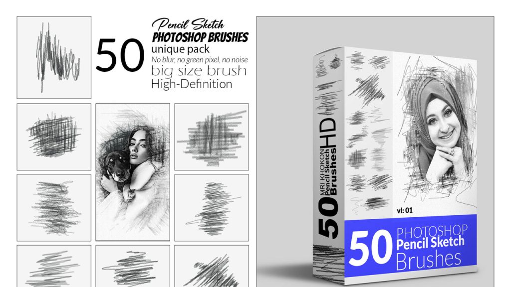 msvyle.com 50 pencil sketch brush bundle 7