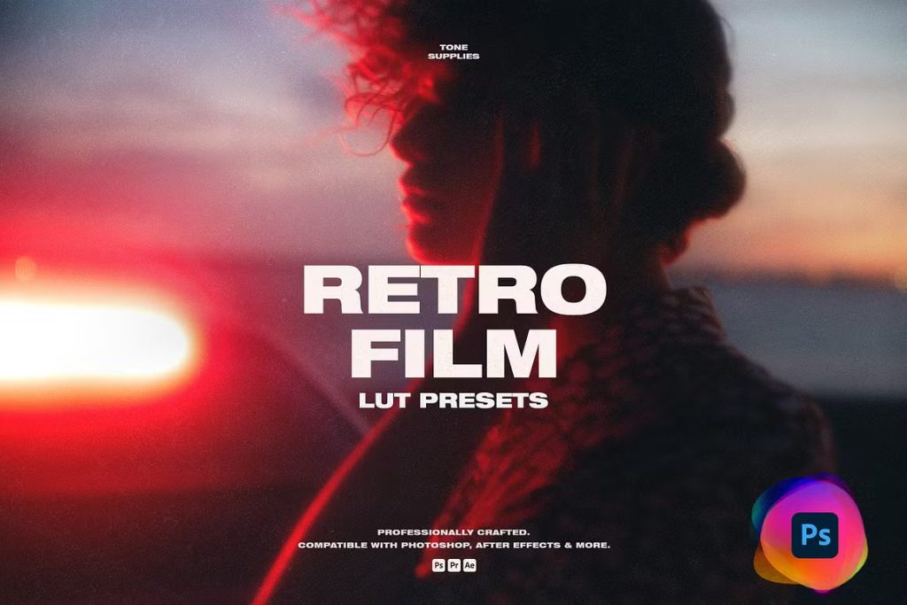 Retro Film LUT Presets Photoshop