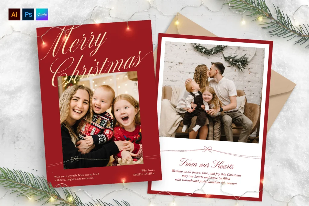 msvyle.com christmas family greetings card template 0